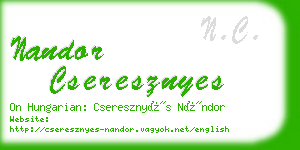 nandor cseresznyes business card